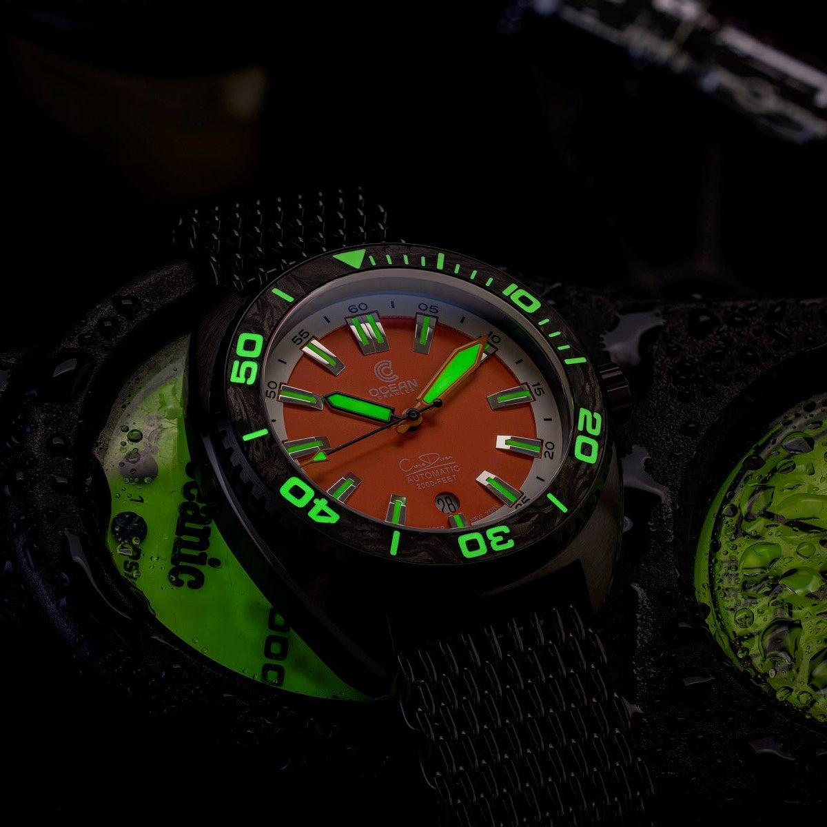 Ocean Crawler Core Diver - Garibaldi LE - 2 Straps included! - Preorder - Ocean Crawler Watch Co.