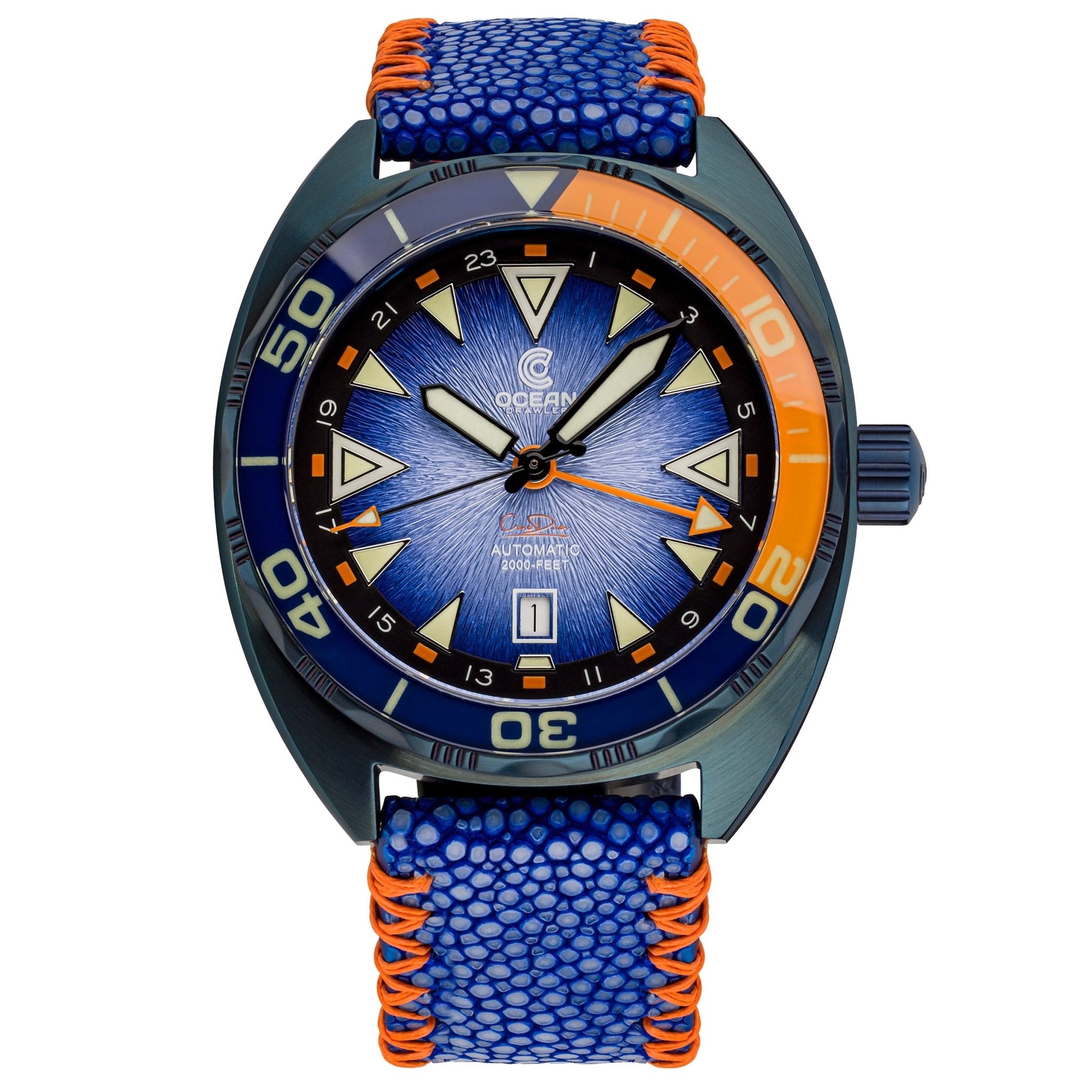 Ocean Crawler Core Diver GMT V3 Blue Steel DLC