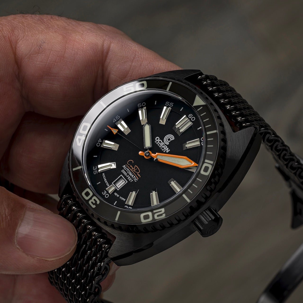 Ocean Crawler Core Diver - Prototype - Ultra Black - Ocean Crawler Watch Co.
