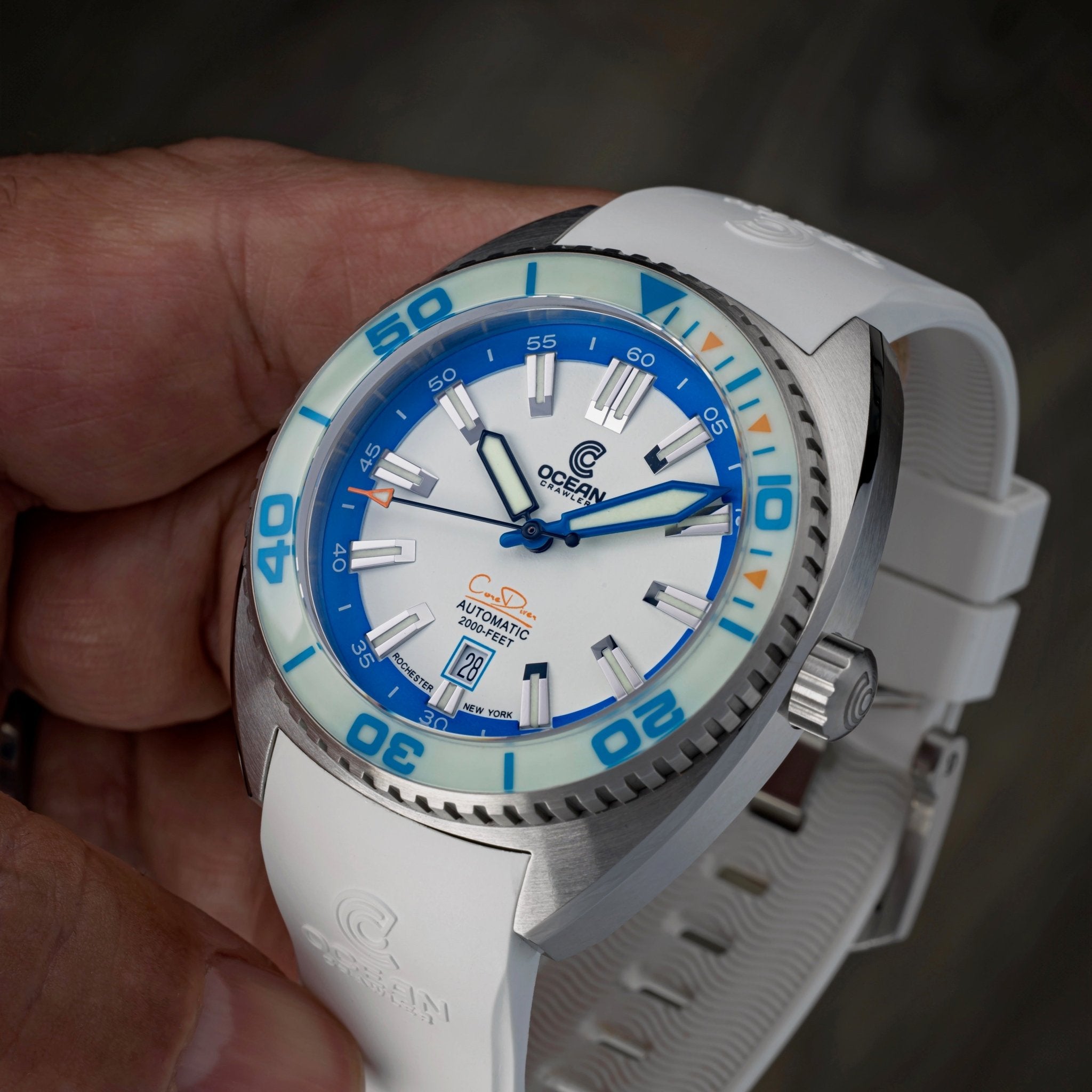 Core Diver - Spring Time - Full Lume Blue - 2 Straps Included