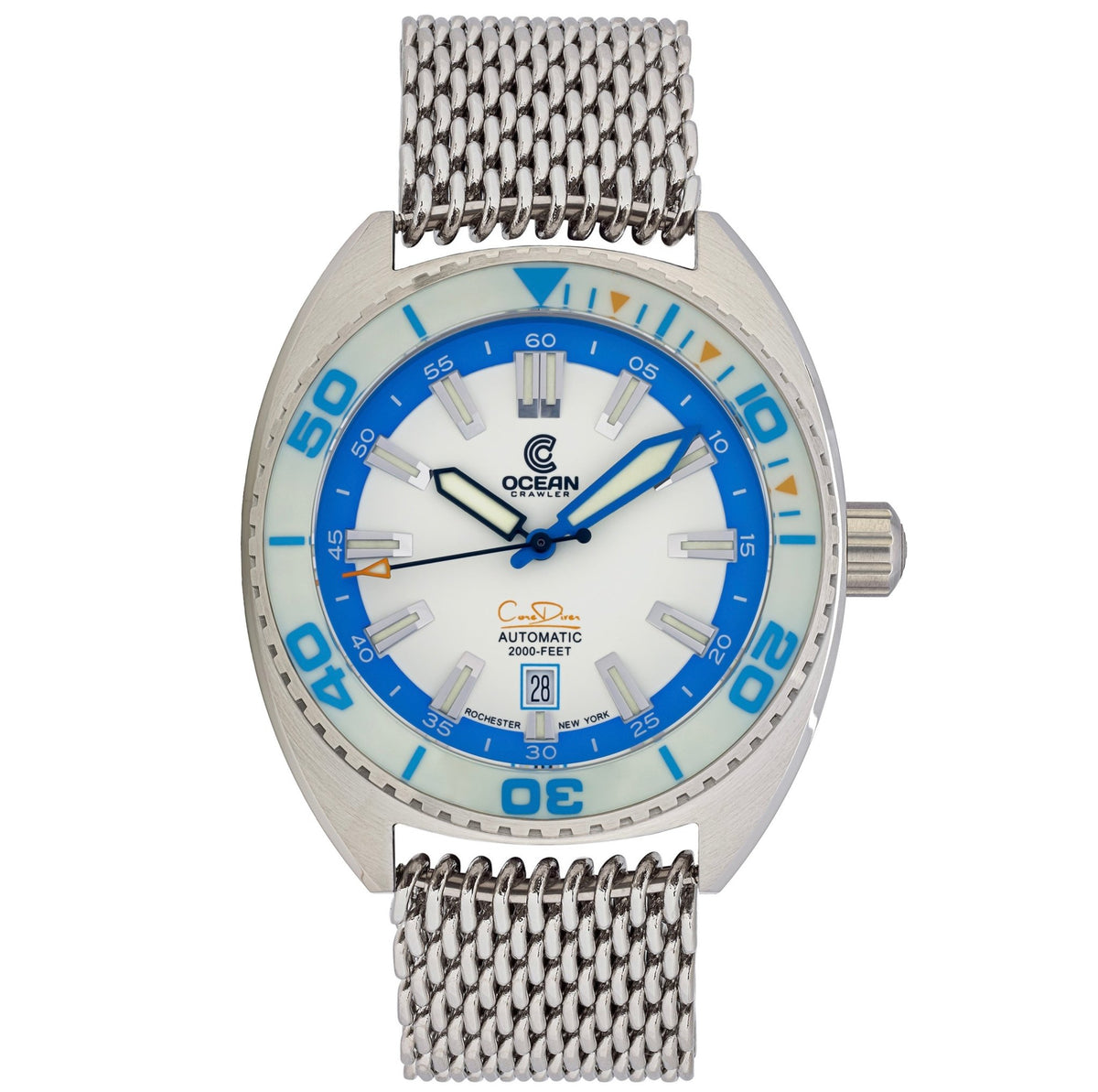 Core Diver - Spring Time - Full Lume Blue - 2 Straps Included