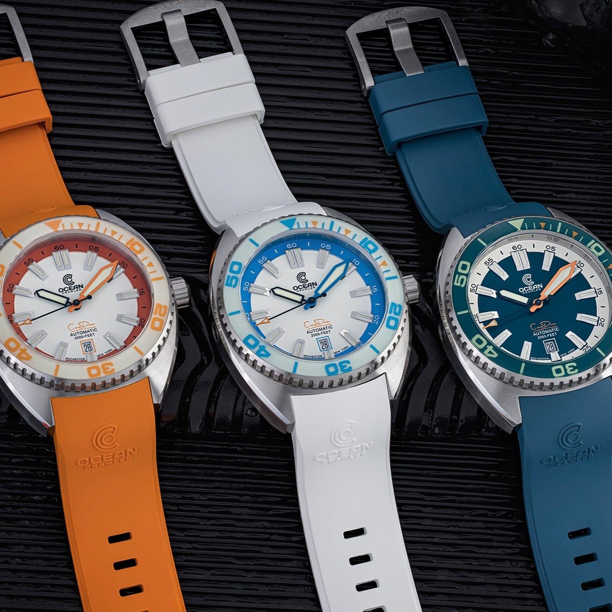 Core Diver - Spring Time - Full Lume Blue - 2 Straps Included