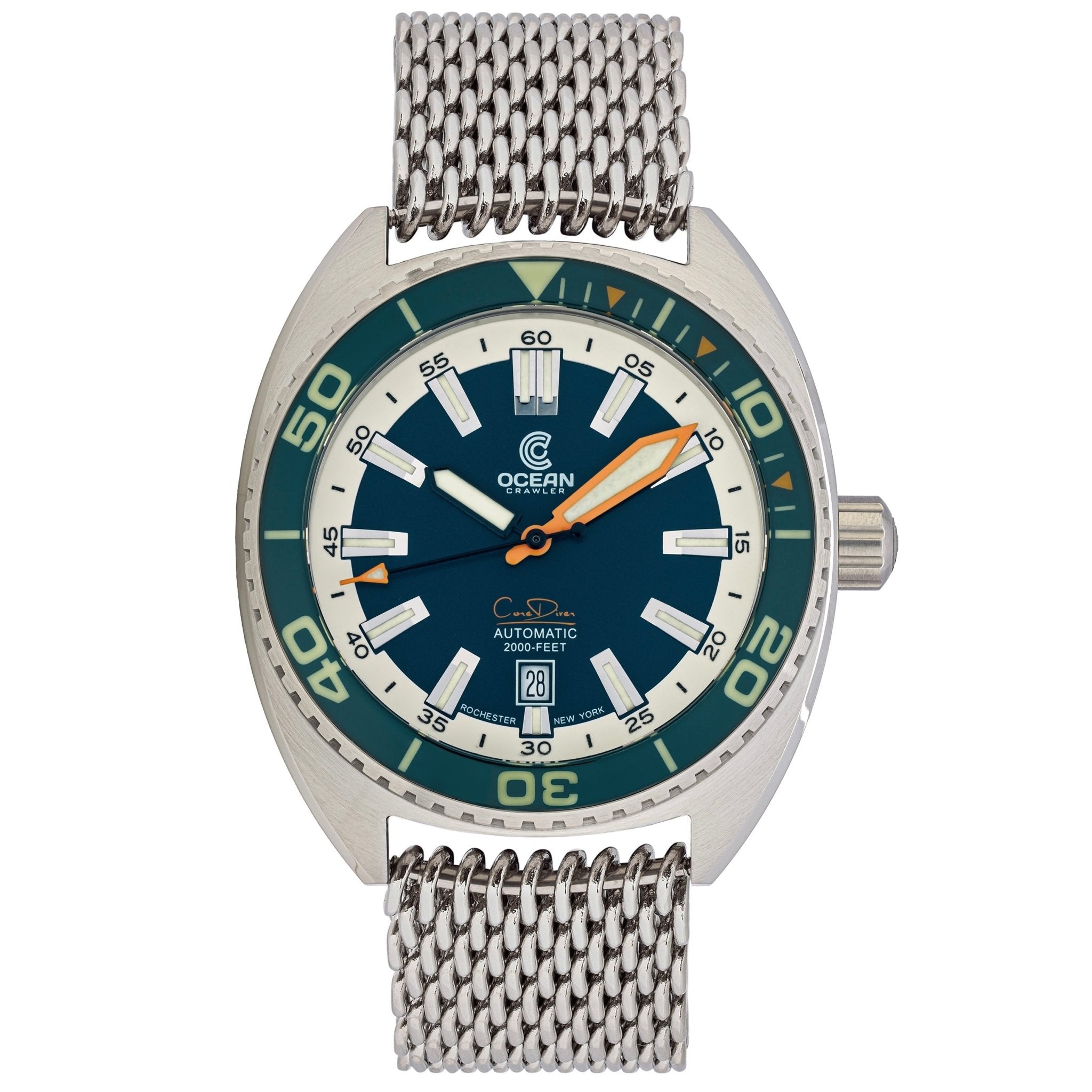 Ocean Crawler Core Diver - Spring Time 2024 - Turtle Blue - Ocean Crawler Watch Co.