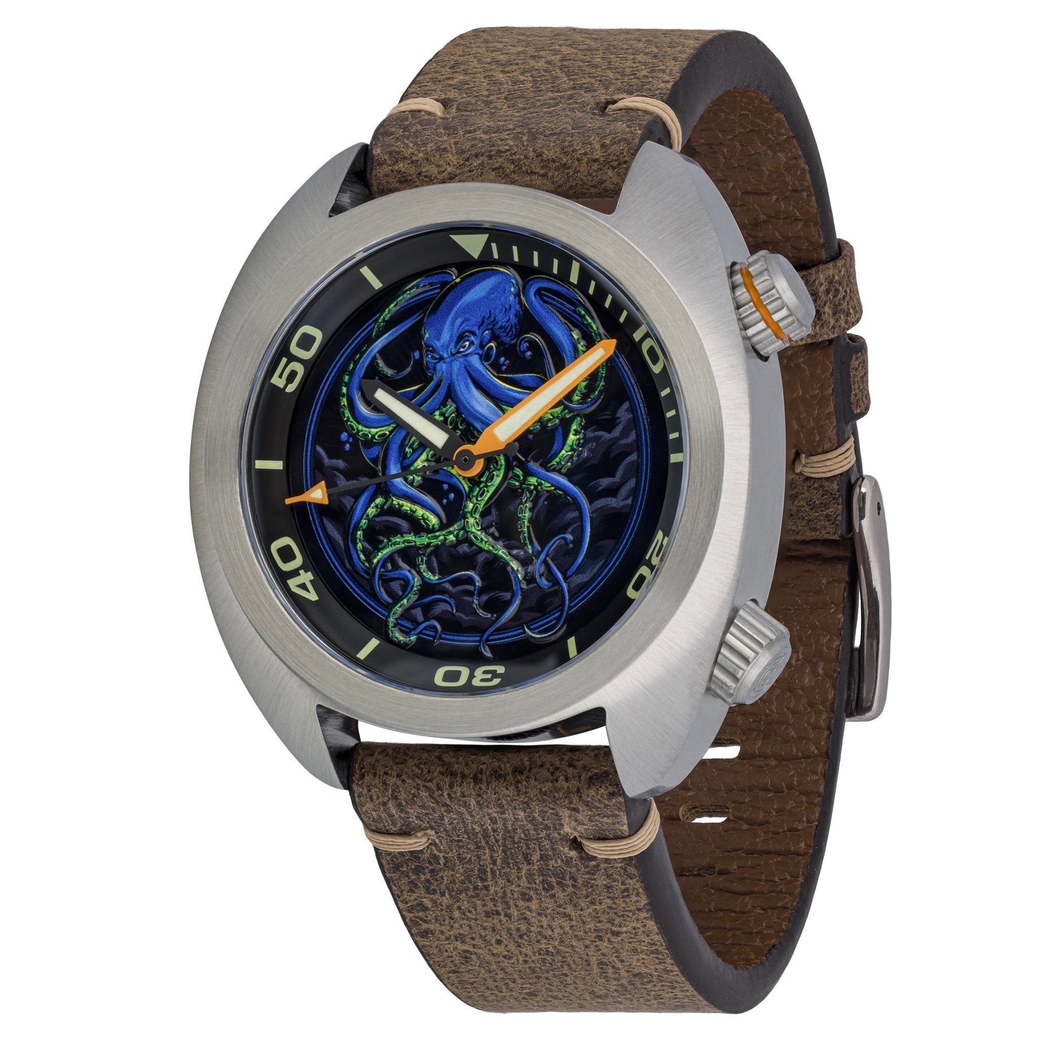 Ocean Crawler Great Lakes Diver - Ceramic-Enamel - Great Lakes Kraken - Preorder - Ocean Crawler Watch Co.