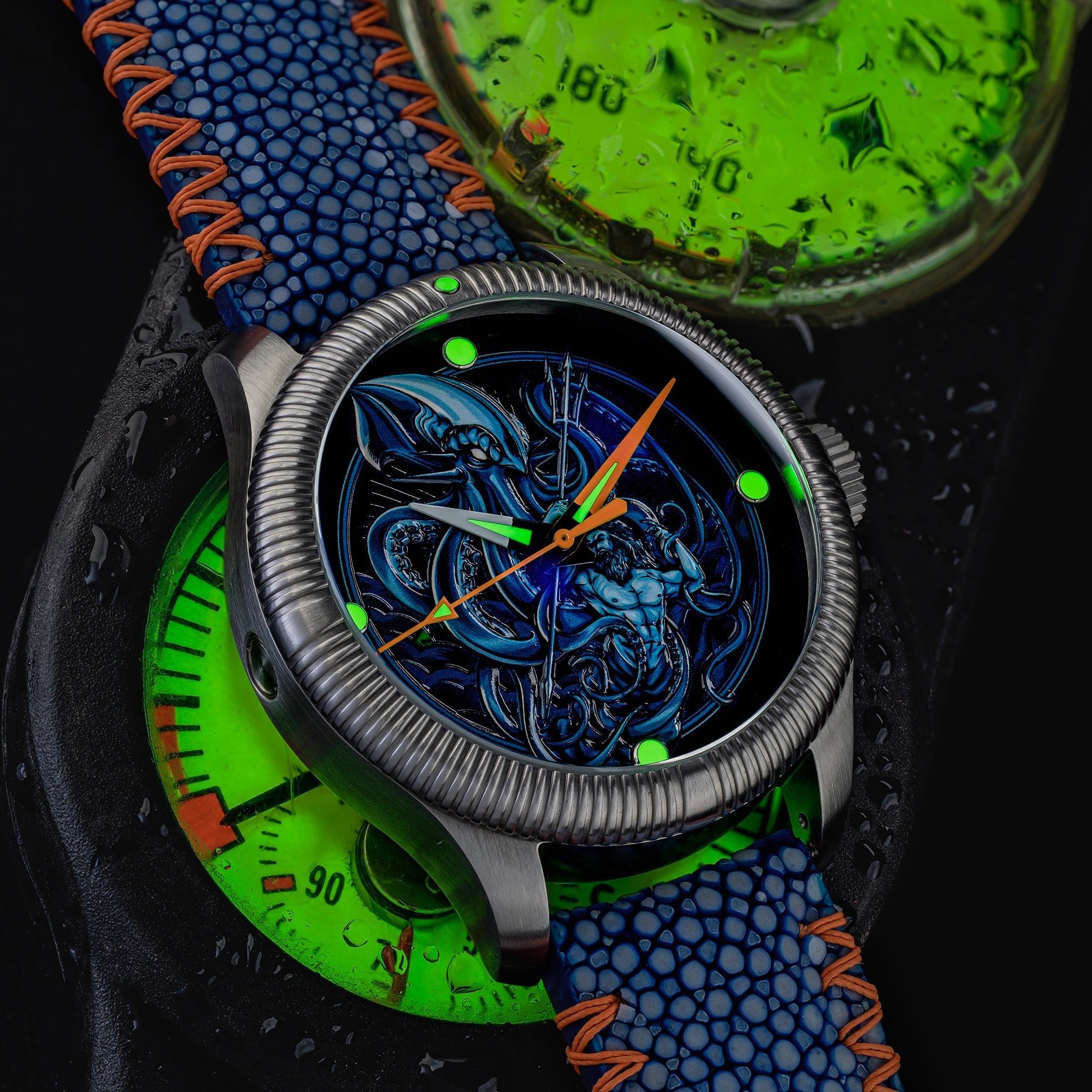 Kraken Vs Neptune - Ceramic-Enamel Dial - LE
