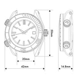 Ocean Crawler Ocean Navigator - Red V3 - Titanium - Ocean Crawler Watch Co.