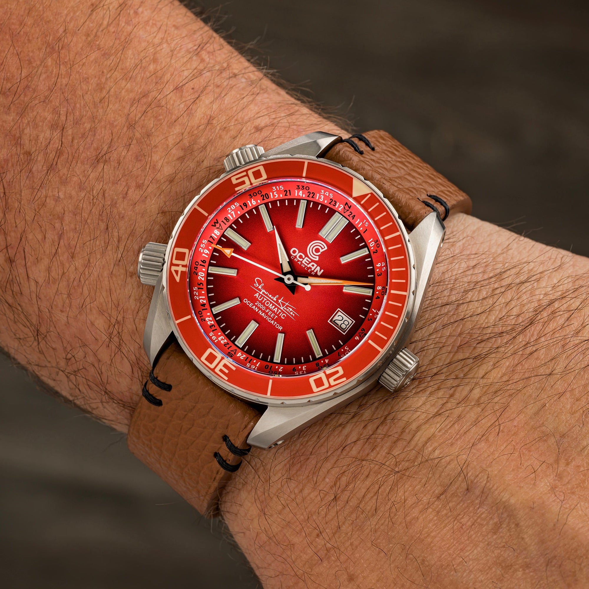 Ocean Navigator Red V3 – Limited Edition Titanium Automatic Dive Watch