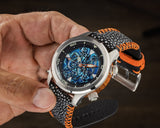 Black Stingray Leather Strap - 22mm - Ocean Crawler Watch Co.