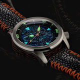 Black Stingray Leather Strap - 22mm - Ocean Crawler Watch Co.