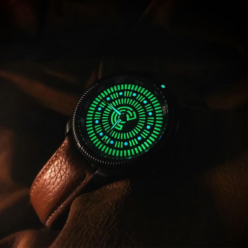 Dark Brown Leather Band With Signed Black PVD Stainless Steel Buckle - 22mm - Curved Lugs - Ocean Crawler Watch Co.