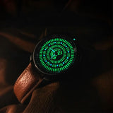 Dark Brown Leather Band With Signed Black PVD Stainless Steel Buckle - 22mm - Curved Lugs - Ocean Crawler Watch Co.