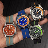 Lime Green/Black NATO Strap - Ocean Crawler Watch Co.
