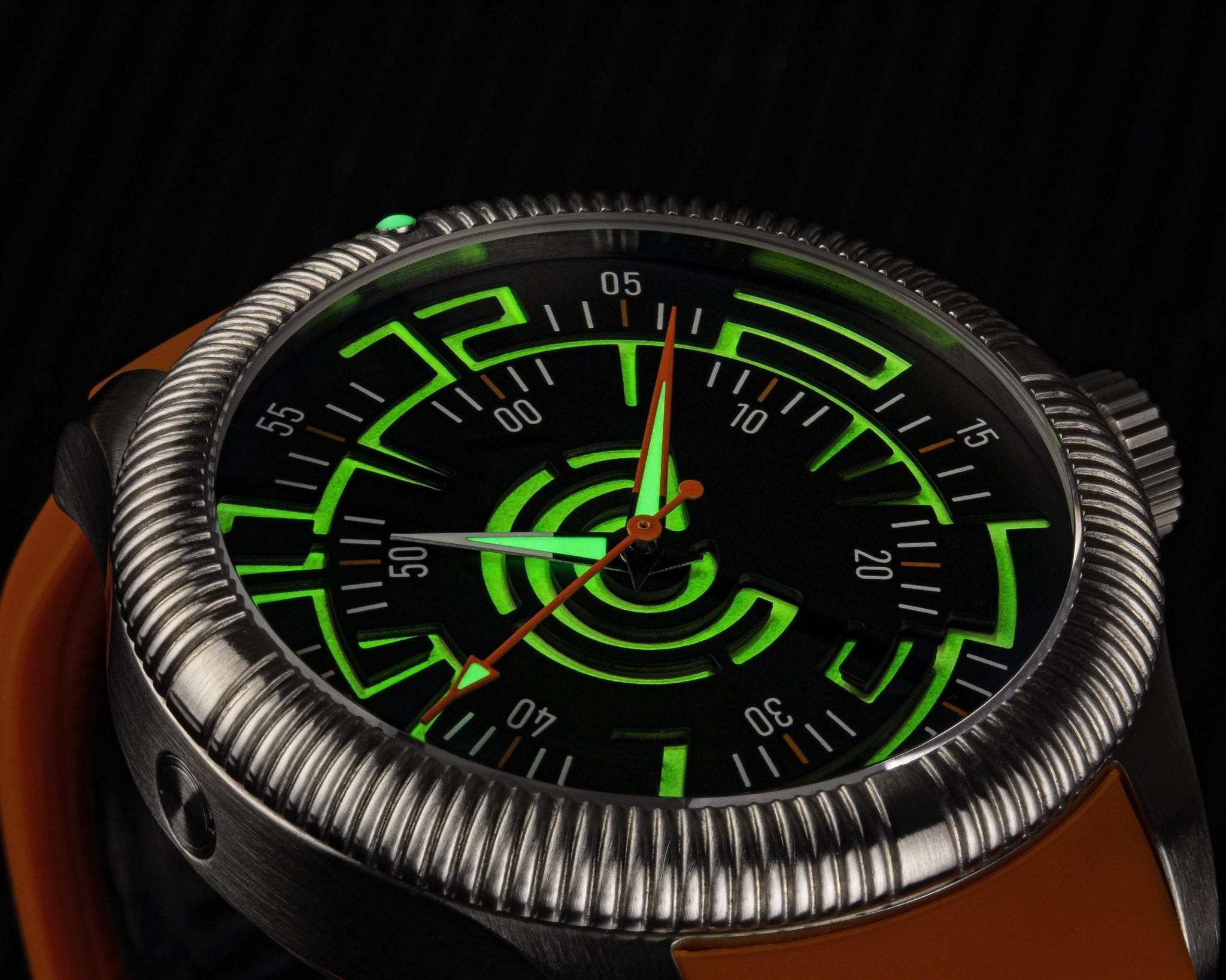 Lume Rush Diver v2 - Black - Sample - Ocean Crawler Watch Co.