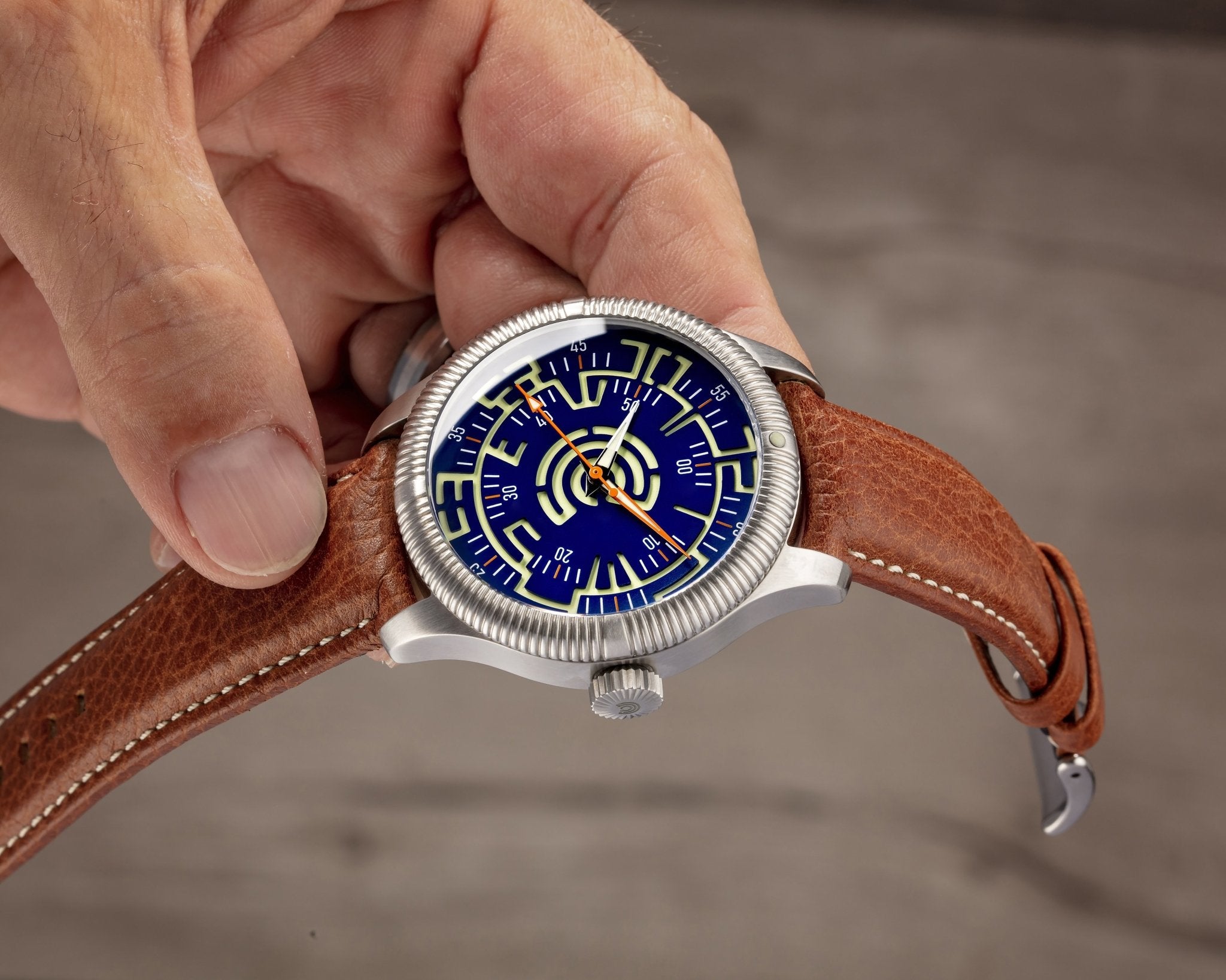 Lume Rush Diver v2 - Blue Sample - Floor Model - Ocean Crawler Watch Co.