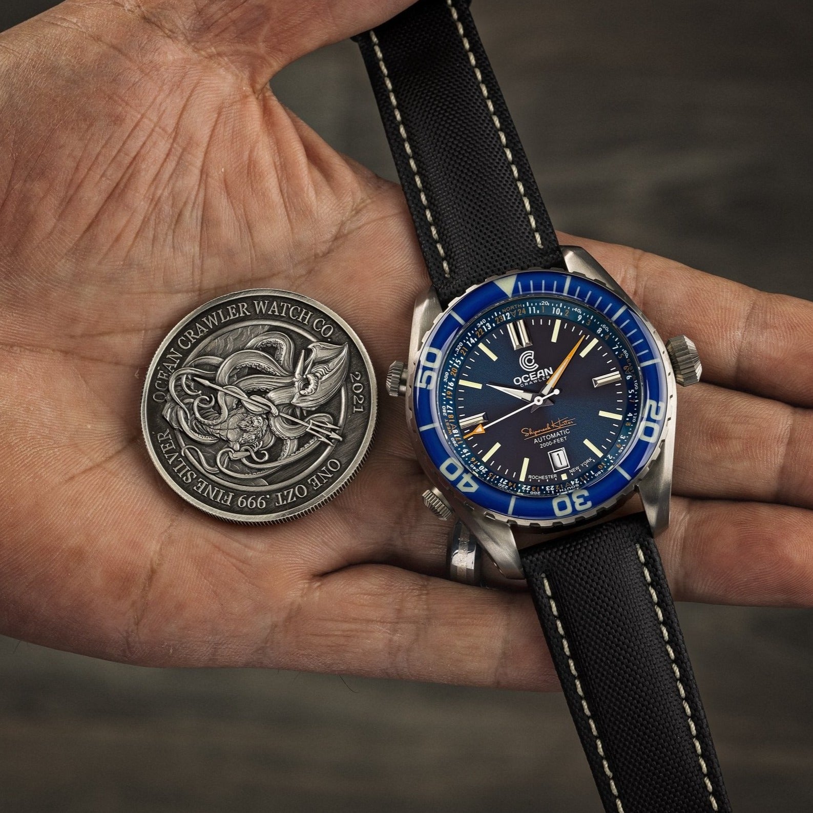 Ocean Crawler 1 oz Silver Round - Preorder - Limited Edition - Ocean Crawler Watch Co.