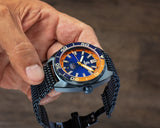 Ocean Crawler Blue Steel Blue/Orange - Ocean Crawler Watch Co.