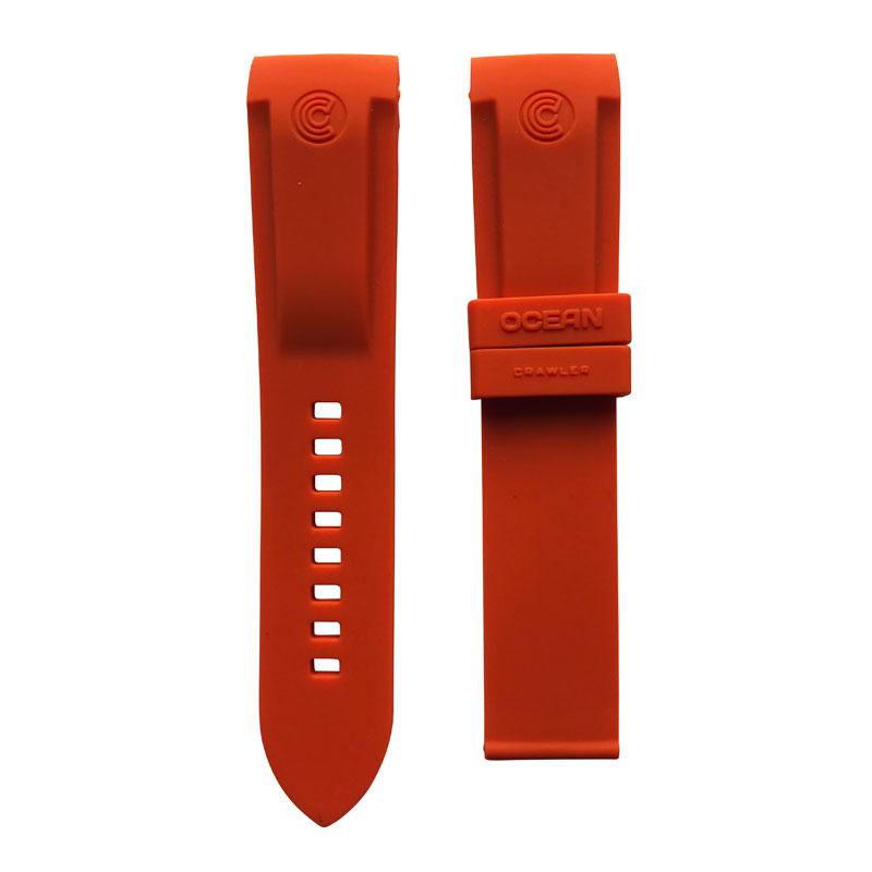 Ocean Crawler Burnt Orange Rubber Band For Champion Diver Watch Limited Edition - Ocean Crawler Watch Co.