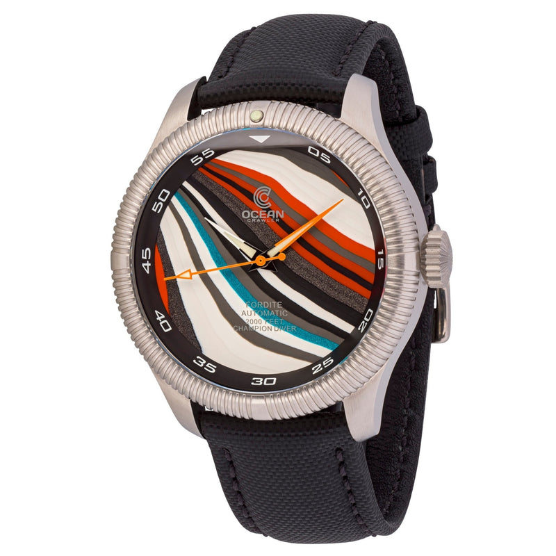Ocean Crawler Champion Diver - Fordite - Type A - Ocean Crawler Watch Co.