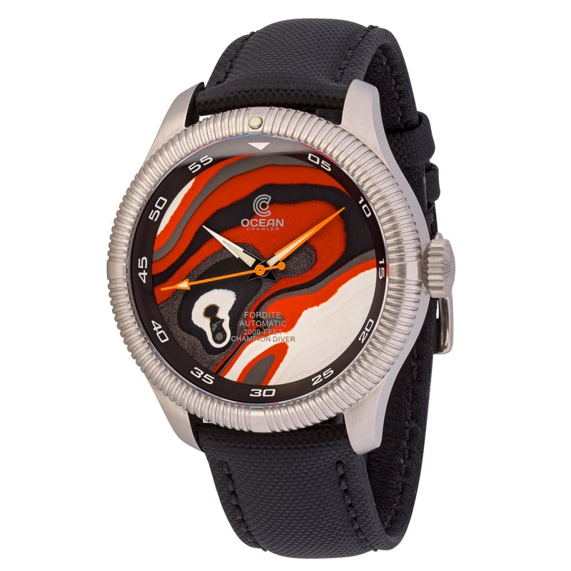 Ocean Crawler Champion Diver - Fordite - Type B - Ocean Crawler Watch Co.
