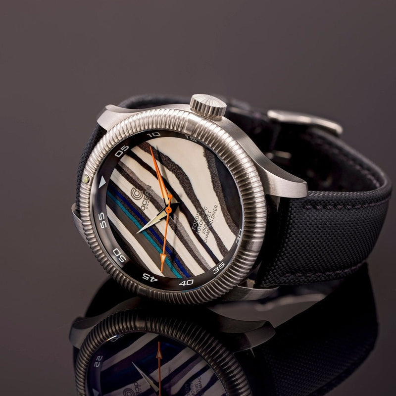 Ocean Crawler Champion Diver - Fordite - Type C - Ocean Crawler Watch Co.