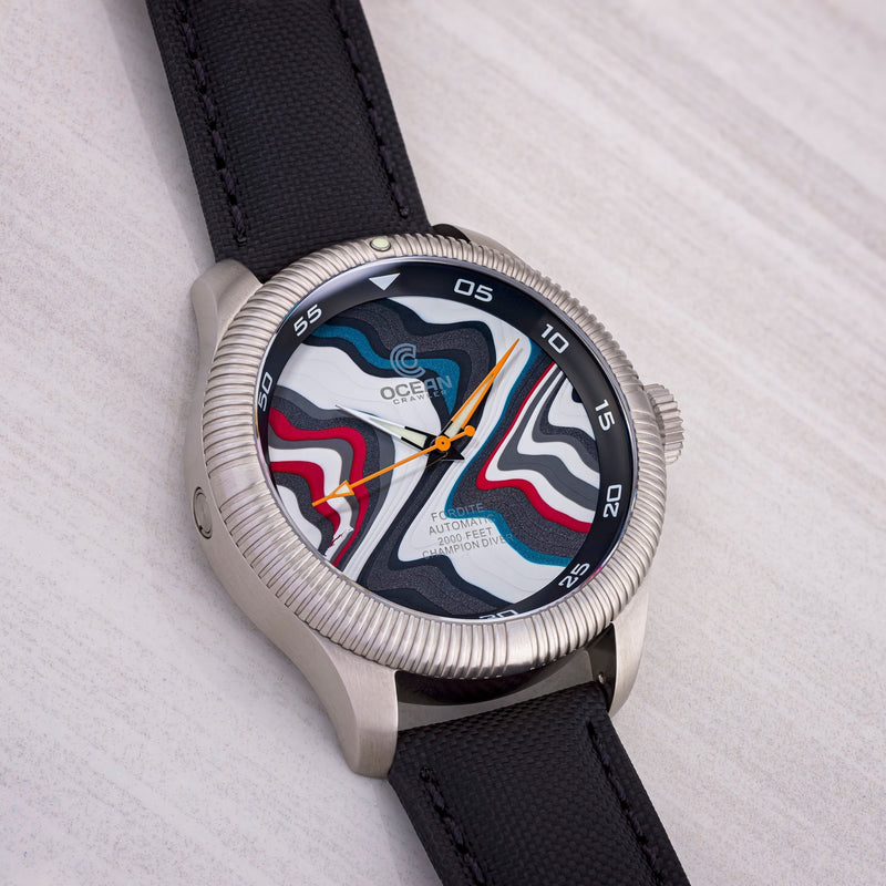 Ocean Crawler Champion Diver - Fordite - Unique Piece - American Muscle - Ocean Crawler Watch Co.