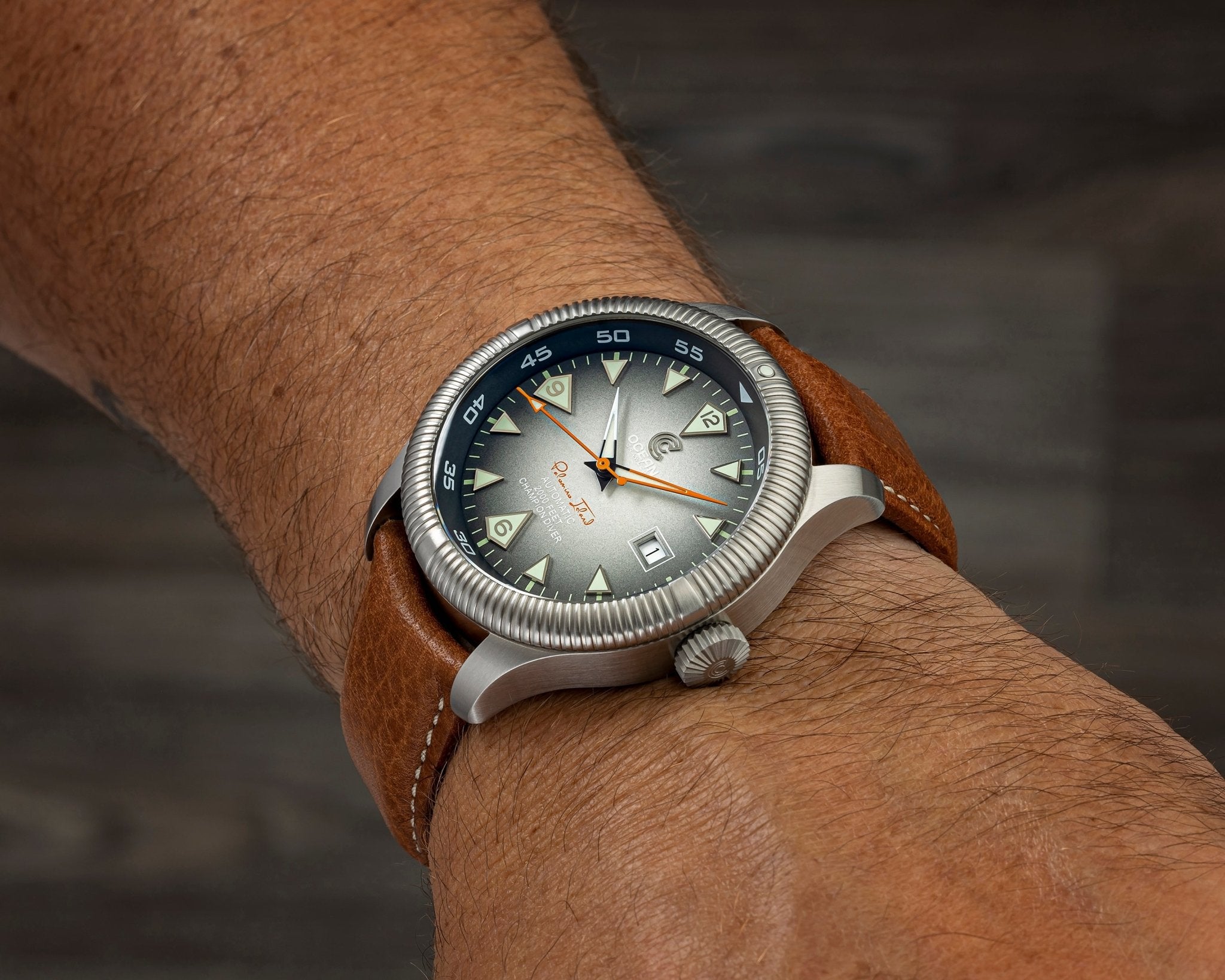 Ocean Crawler Champion Diver - Grey Textured - Sample - Ocean Crawler Watch Co.