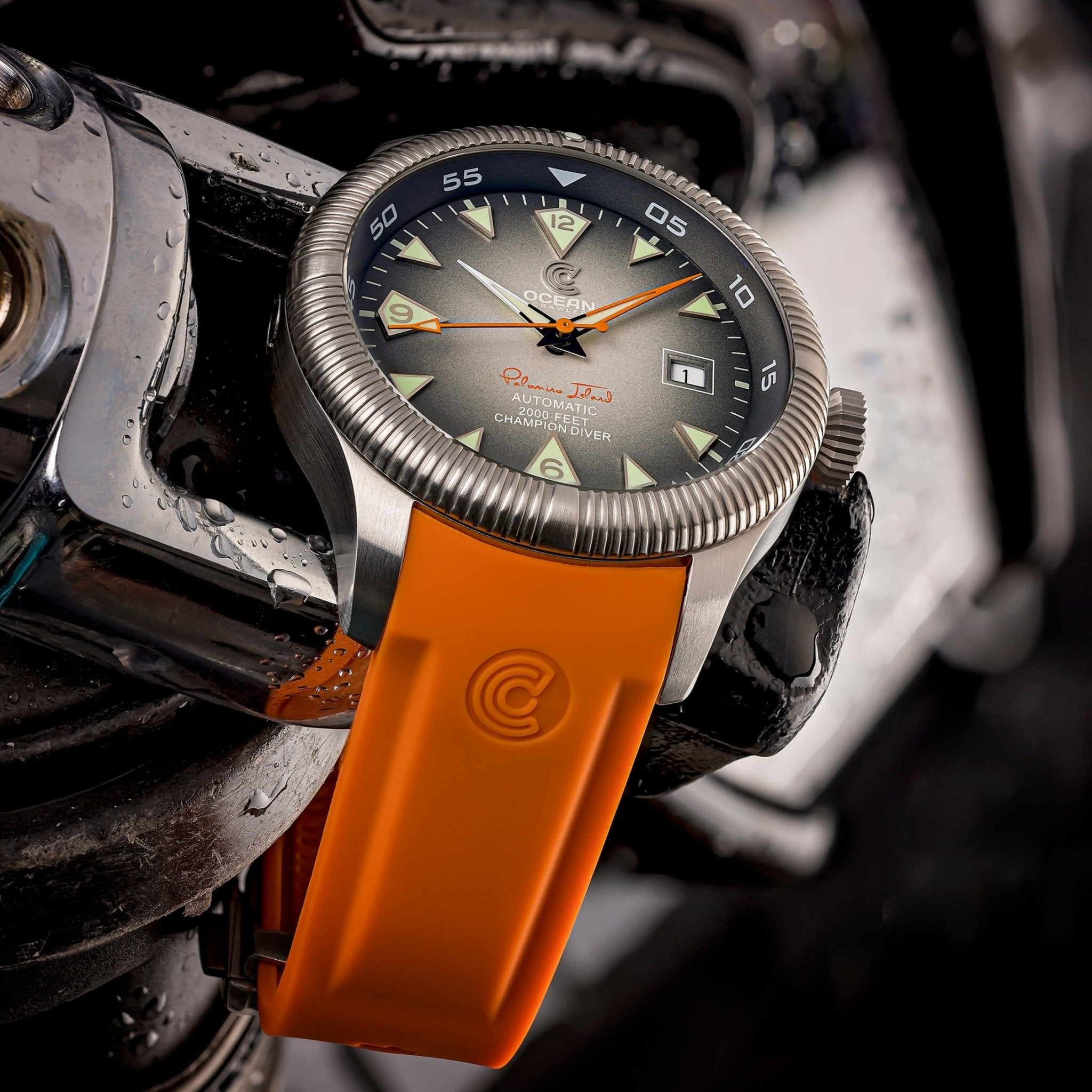 Ocean Crawler Champion Diver - Grey Textured - Sample - Ocean Crawler Watch Co.