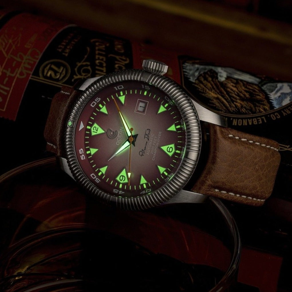 Ocean Crawler Champion Diver - Palomino Isl. - Red - Ocean Crawler Watch Co.