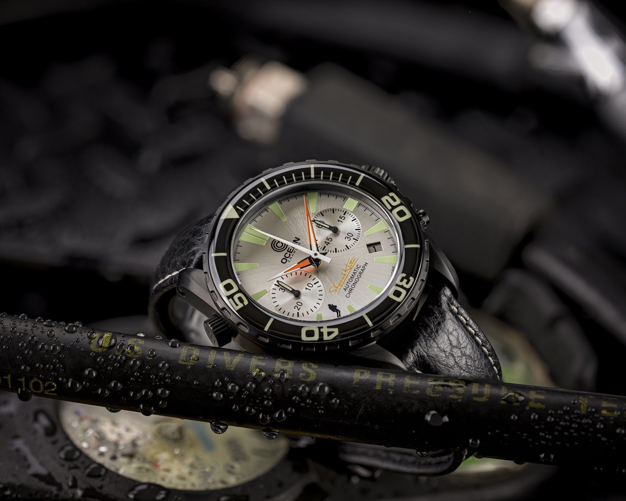 Ocean Crawler Chronograph Prototype - Silver - Ocean Crawler Watch Co.