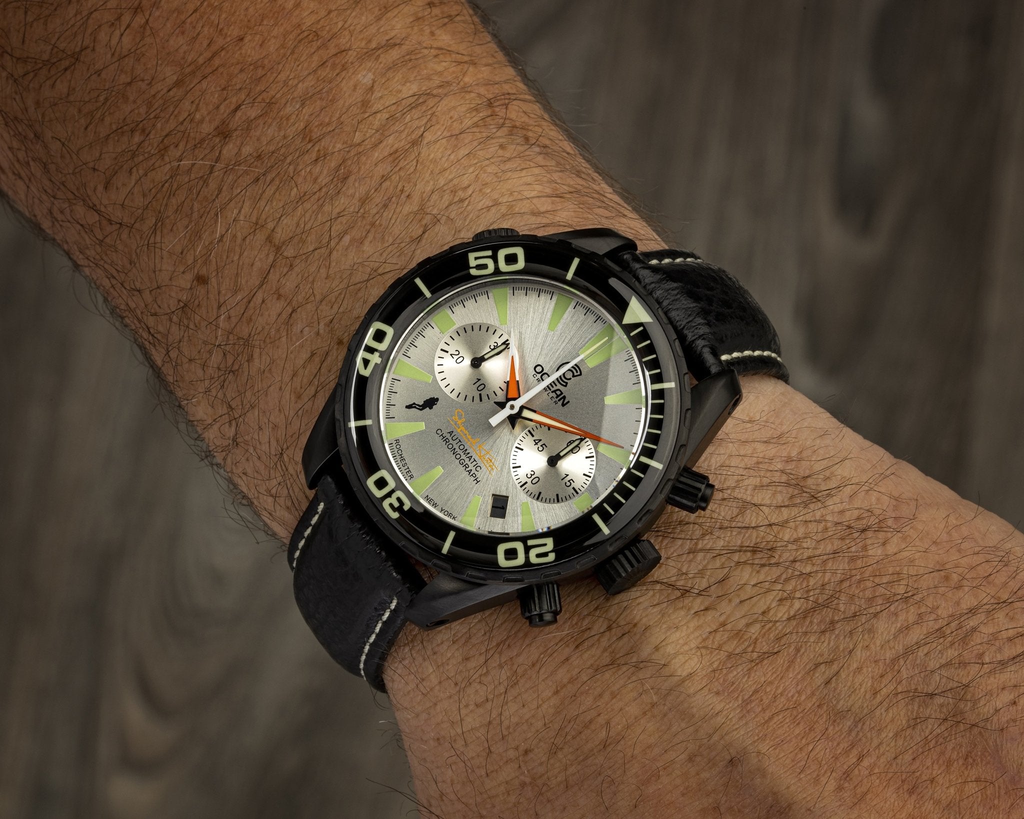 Ocean Crawler Chronograph Prototype - Silver - Ocean Crawler Watch Co.