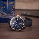 Ocean Crawler Core Diver - 18K Red Gold (Black DLC Version) - Ocean Crawler Watch Co.