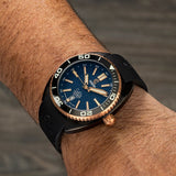 Ocean Crawler Core Diver - 18K Red Gold (Black DLC Version) - Ocean Crawler Watch Co.