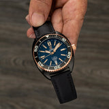 Ocean Crawler Core Diver - 18K Red Gold (Black DLC Version) - Ocean Crawler Watch Co.