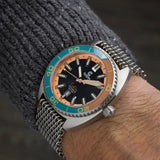 Ocean Crawler Core Diver 2024 - Aqua/Salmon - Ocean Crawler Watch Co.