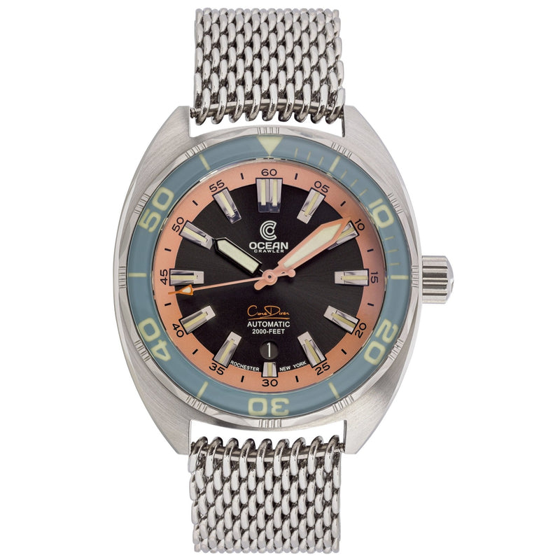Ocean Crawler Core Diver - Aqua/Pink V3 - Ocean Crawler Watch Co.