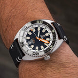 Ocean Crawler Core Diver - Black White - Limited Dragoon Leather - Ocean Crawler Watch Co.