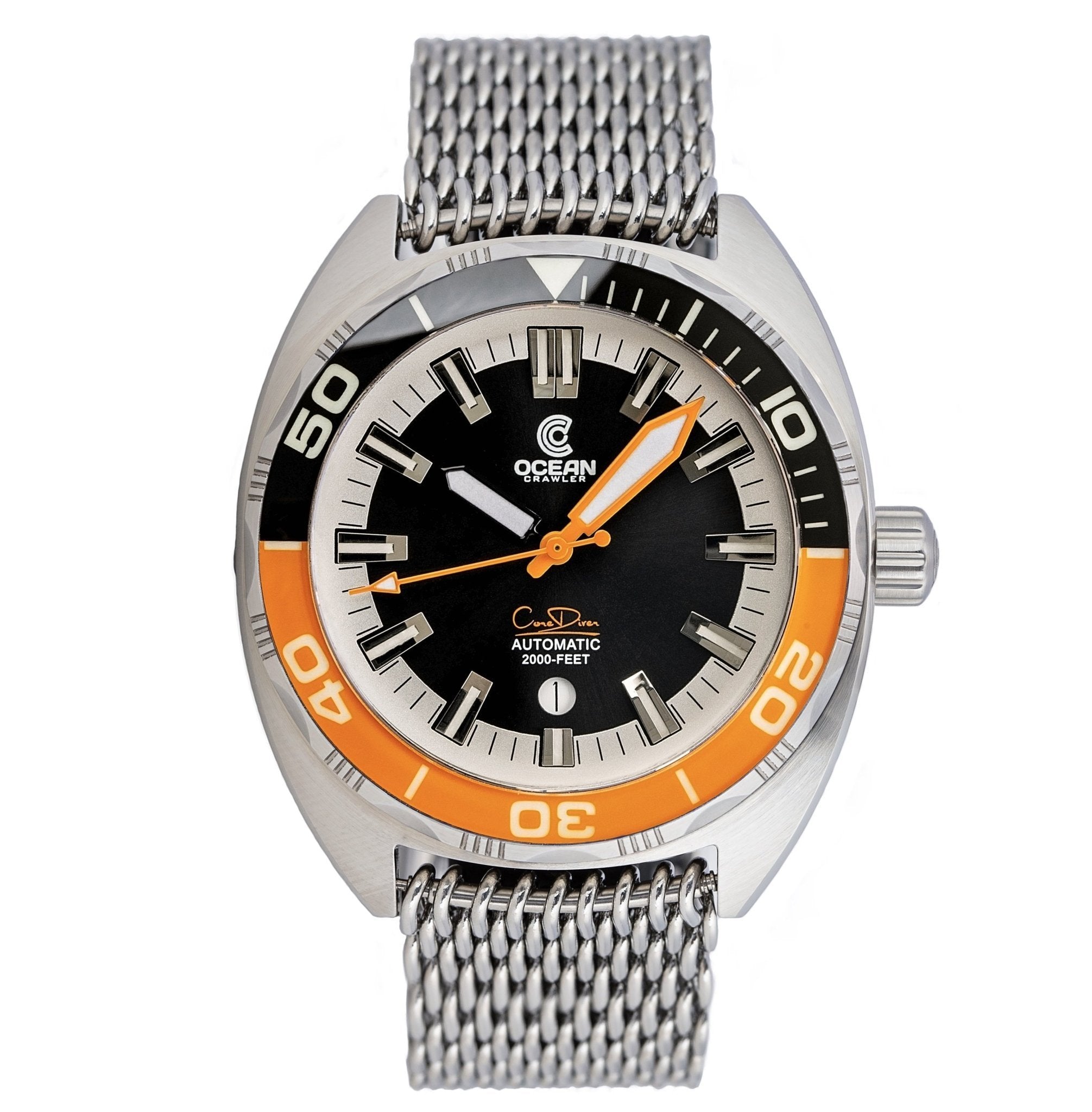 Ocean Crawler Core Diver - Black/Orange - Ocean Crawler Watch Co.