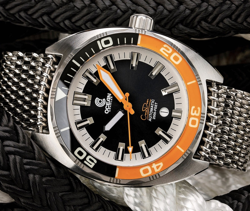 Ocean Crawler Core Diver - Black/Orange - Ocean Crawler Watch Co.