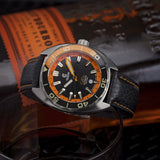 Ocean Crawler Core Diver - Black/Orange Chapter Ring - Ocean Crawler Watch Co.
