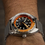 Ocean Crawler Core Diver - Black/Orange Chapter Ring - Sample - Ocean Crawler Watch Co.
