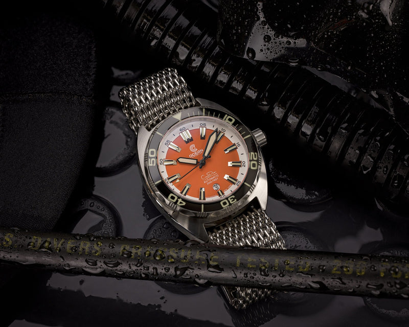 Ocean Crawler Core Diver Black/Orange Sample - Like New - Ocean Crawler Watch Co.