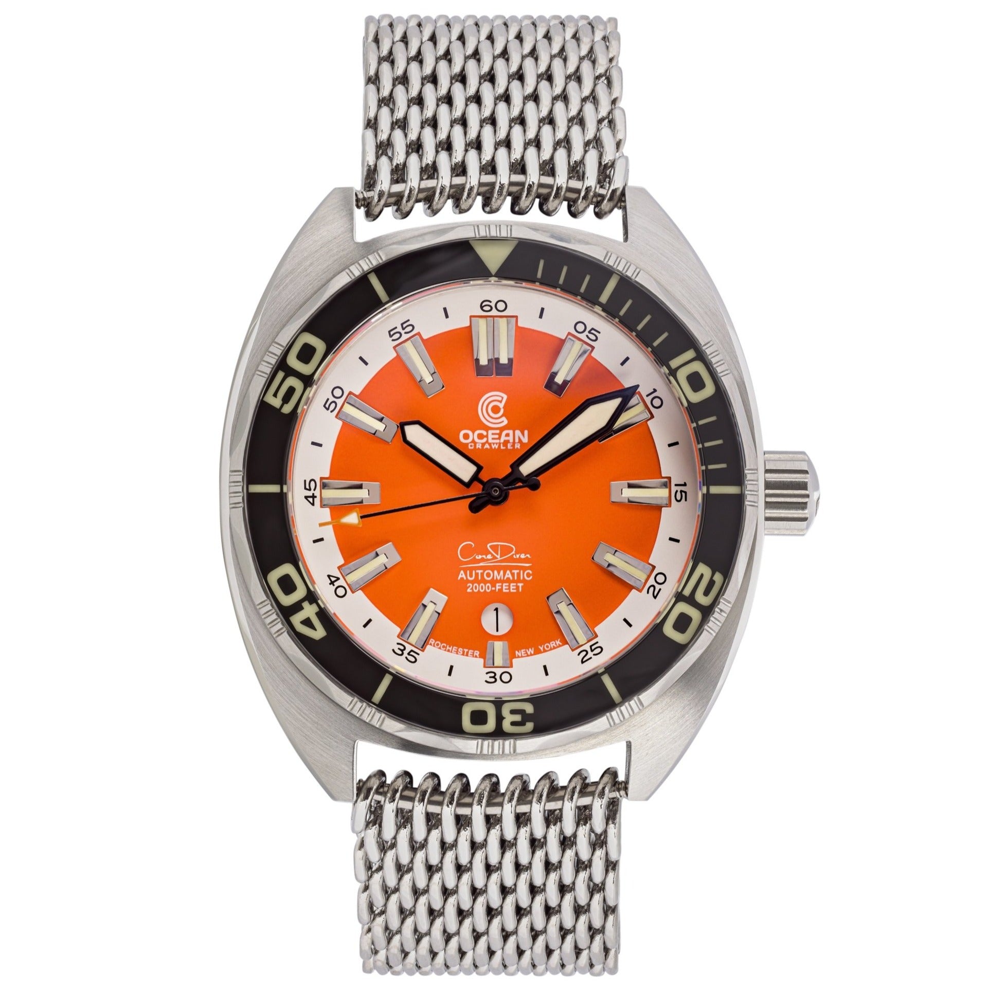 Ocean Crawler Core Diver - Black/Orange V3 - Ocean Crawler Watch Co.