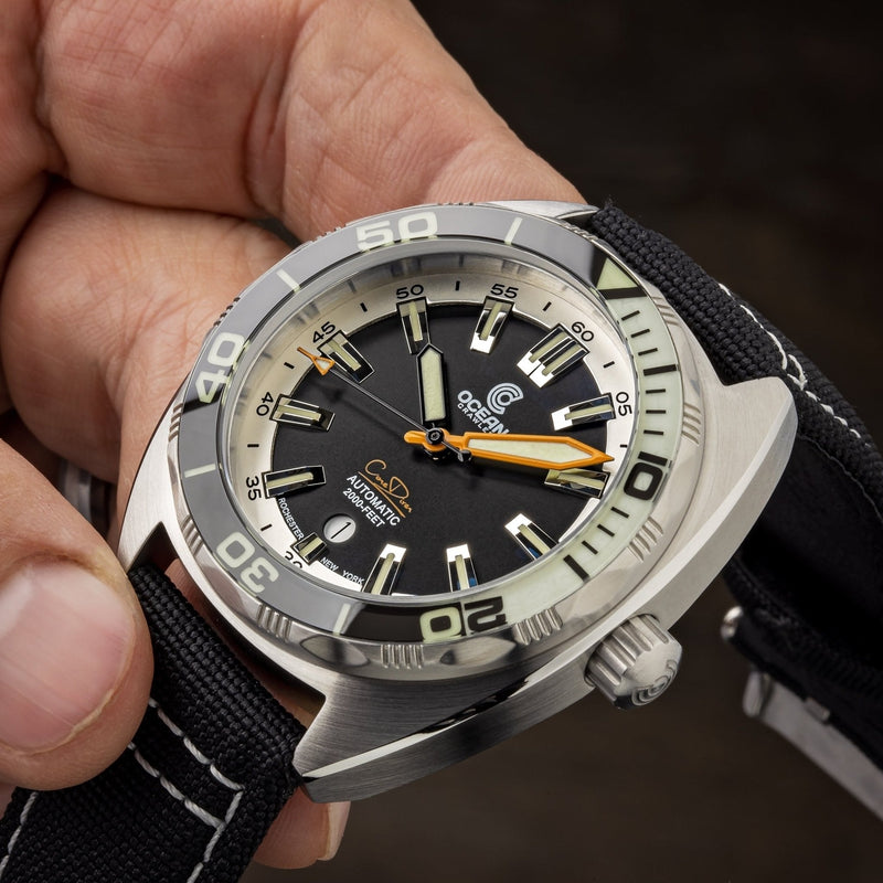 Ocean Crawler Core Diver - Black/White - Sample - USED - Ocean Crawler Watch Co.