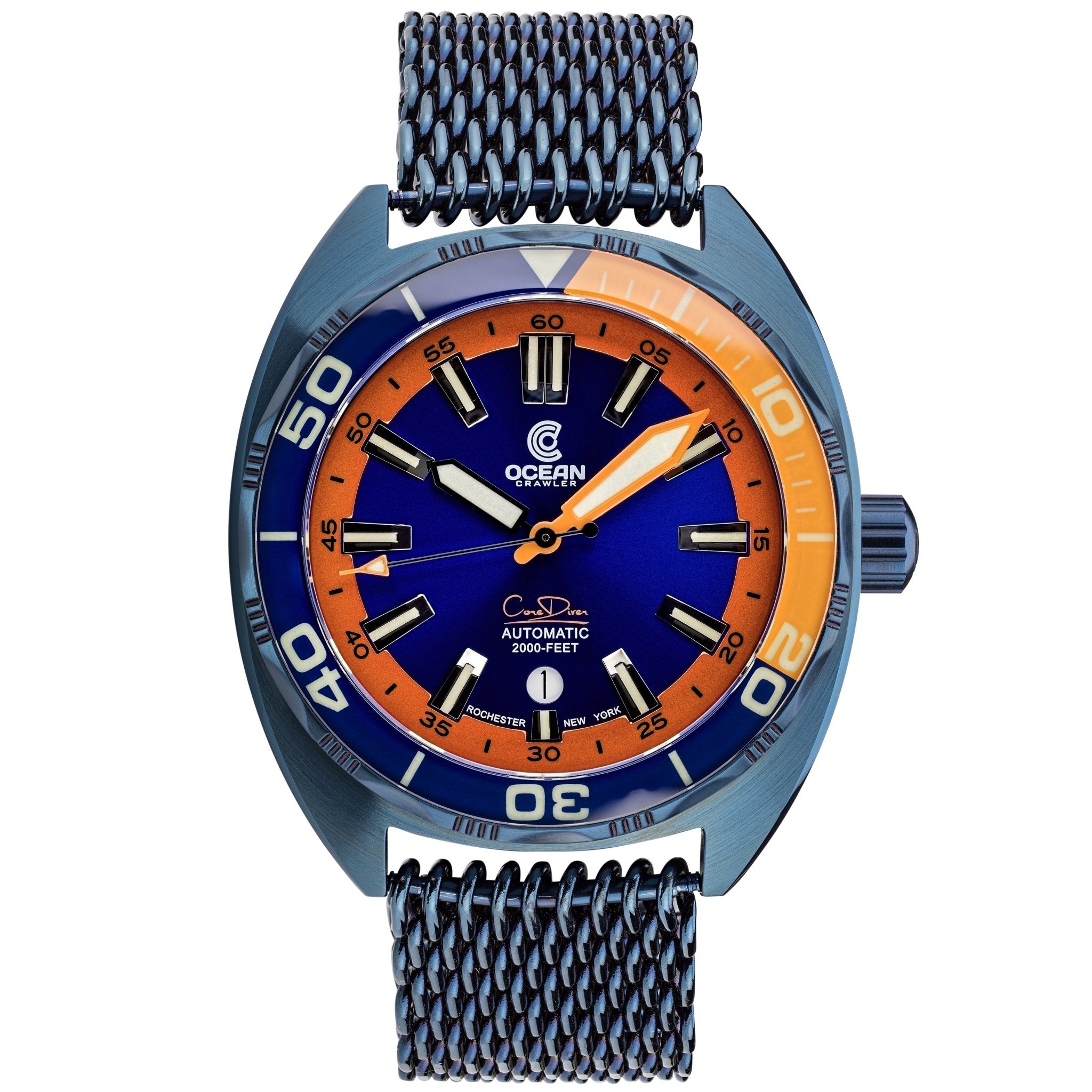 Ocean Crawler Core Diver - Blue Steel v3 - Ocean Crawler Watch Co.