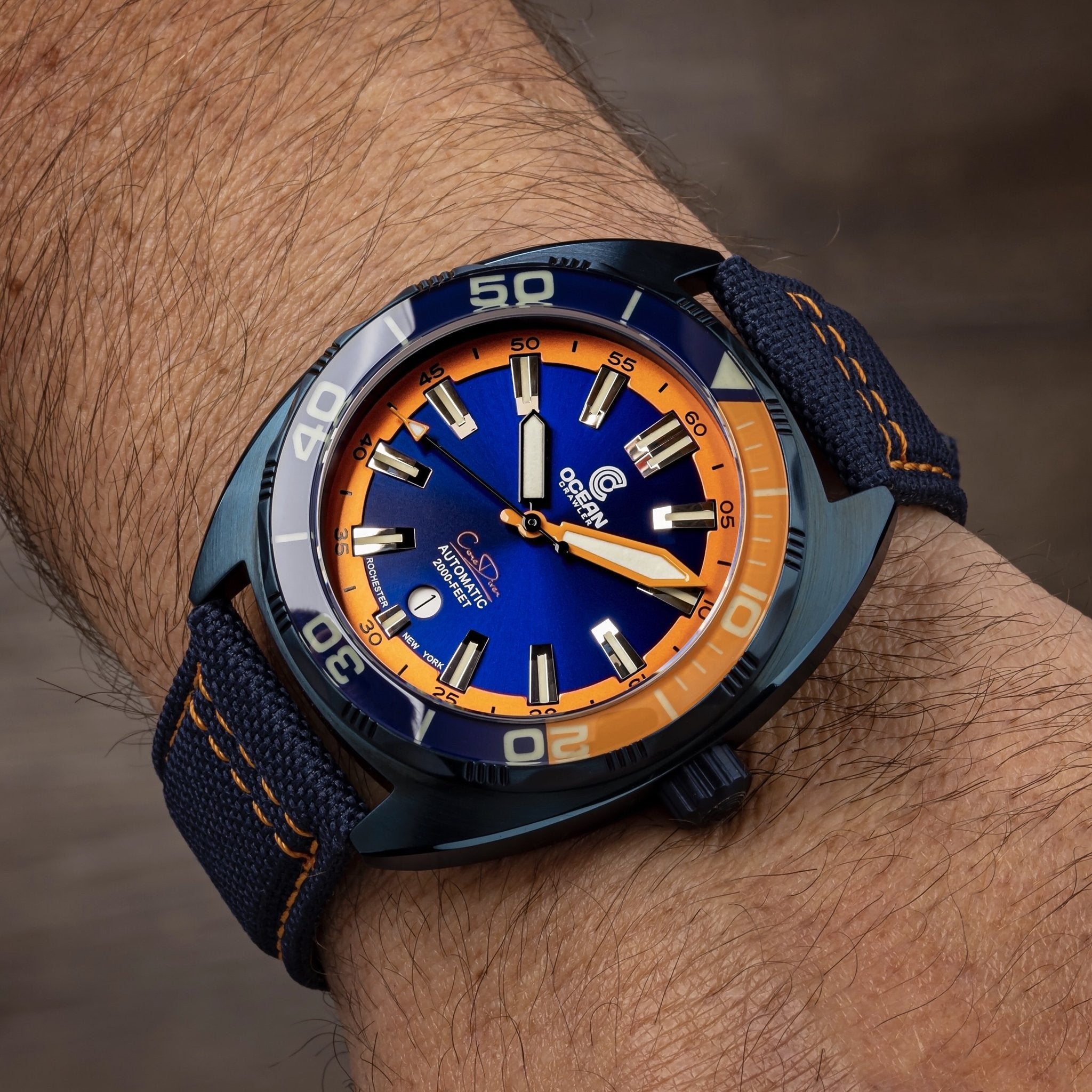 Ocean Crawler Core Diver - Blue Steel v3 - Ocean Crawler Watch Co.
