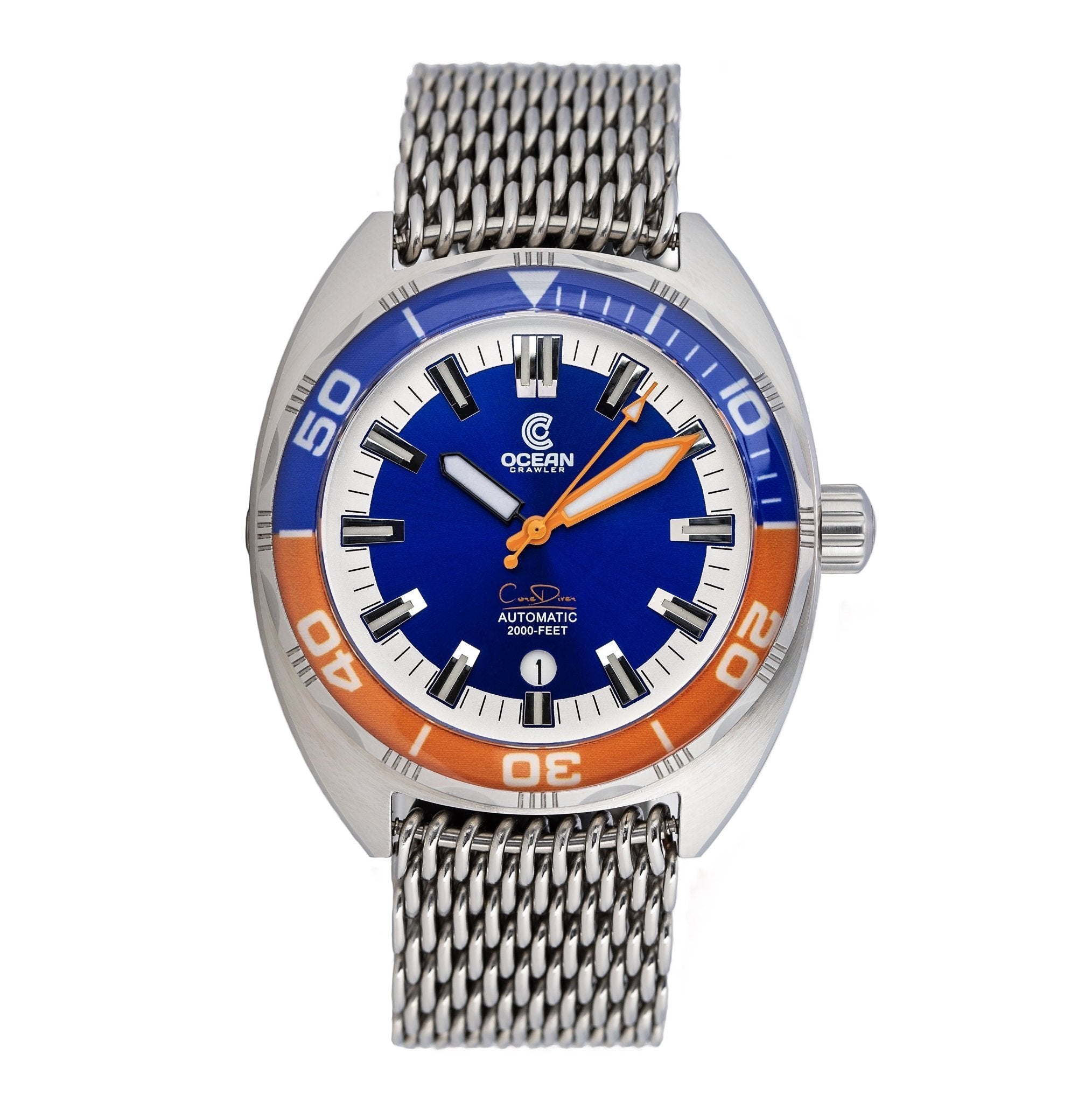 Ocean Crawler Core Diver - Blue/Orange - Ocean Crawler Watch Co.