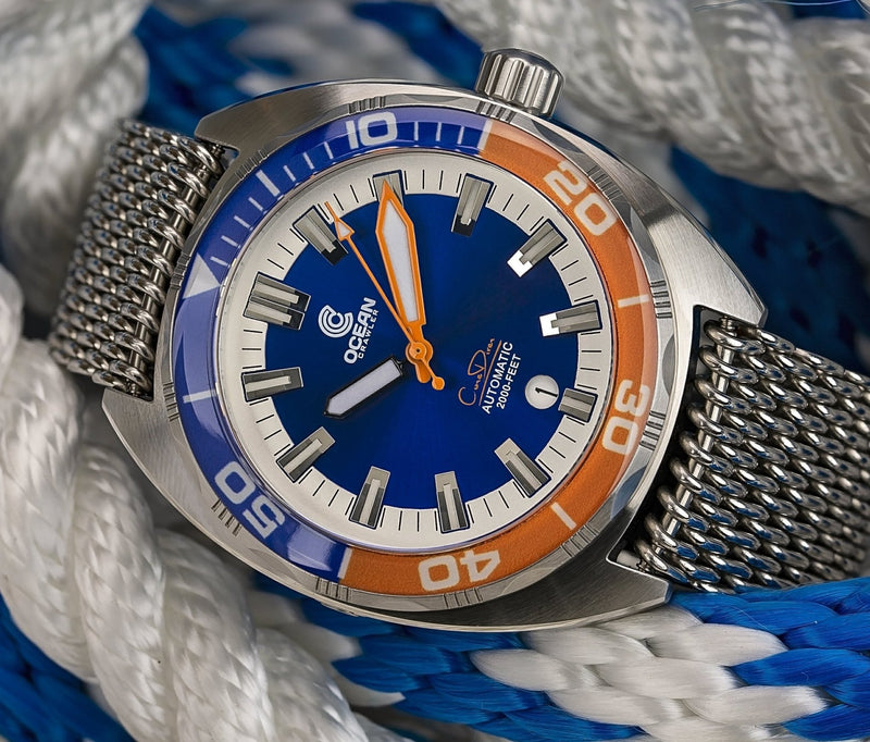 Ocean Crawler Core Diver - Blue/Orange - Ocean Crawler Watch Co.