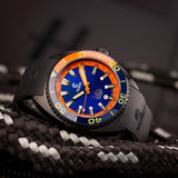 Ocean Crawler Core Diver - Blue/Orange DLC - Ocean Crawler Watch Co.