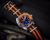 Ocean Crawler Core Diver - Blue/Orange - V2 - Ocean Crawler Watch Co.