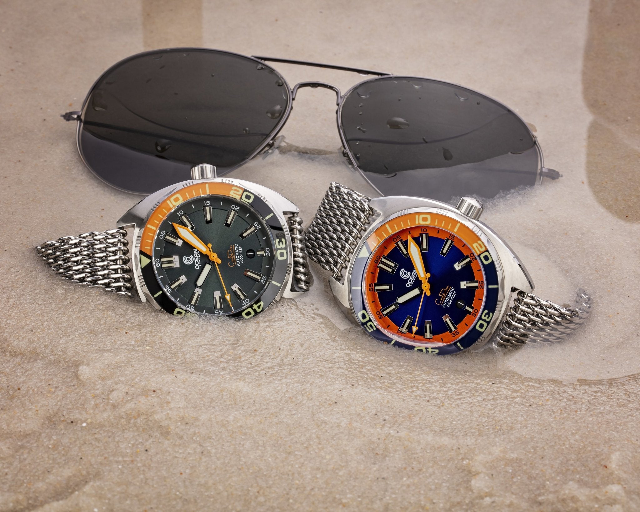 Ocean Crawler Core Diver - Blue/Orange - V2 - Ocean Crawler Watch Co.